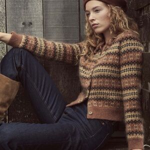 NATIA CARDIGAN -- GALWAY FAIR ISLE NWOT